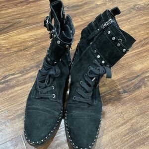 Sam Edelman sz9 black suede combat boots